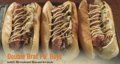 Double Brat Po' boys