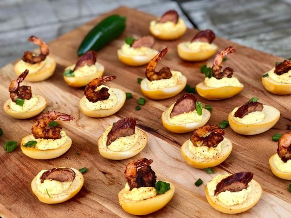 Keto Smoked Cajun Deviled Eggs