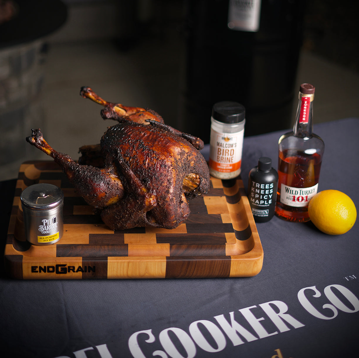 Spicy Maple Bourbon Smoked Turkey